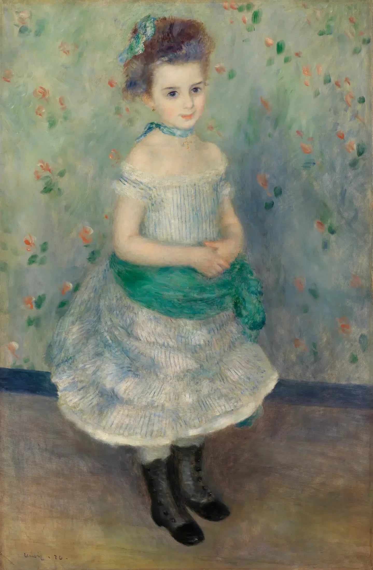 Portrait de Jeanne Durand-Ruel (Portrait de Mlle. J.) - Pierre-Auguste Renoir image 1 reproduction artisanale de tableau