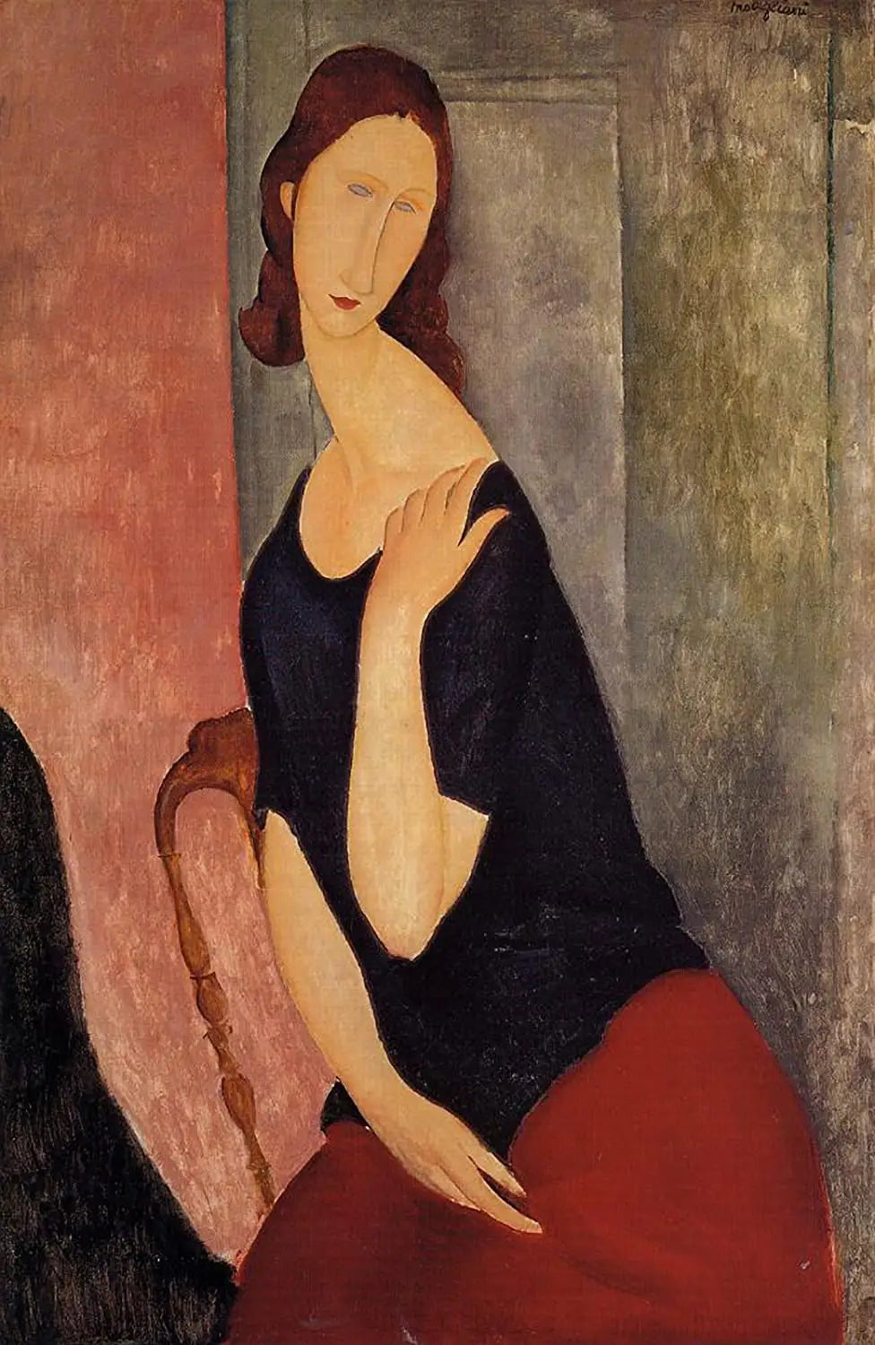 Portrait de Jeanne Hébuterne - Amedeo Modigliani image 1 copie de tableau peinte à la main