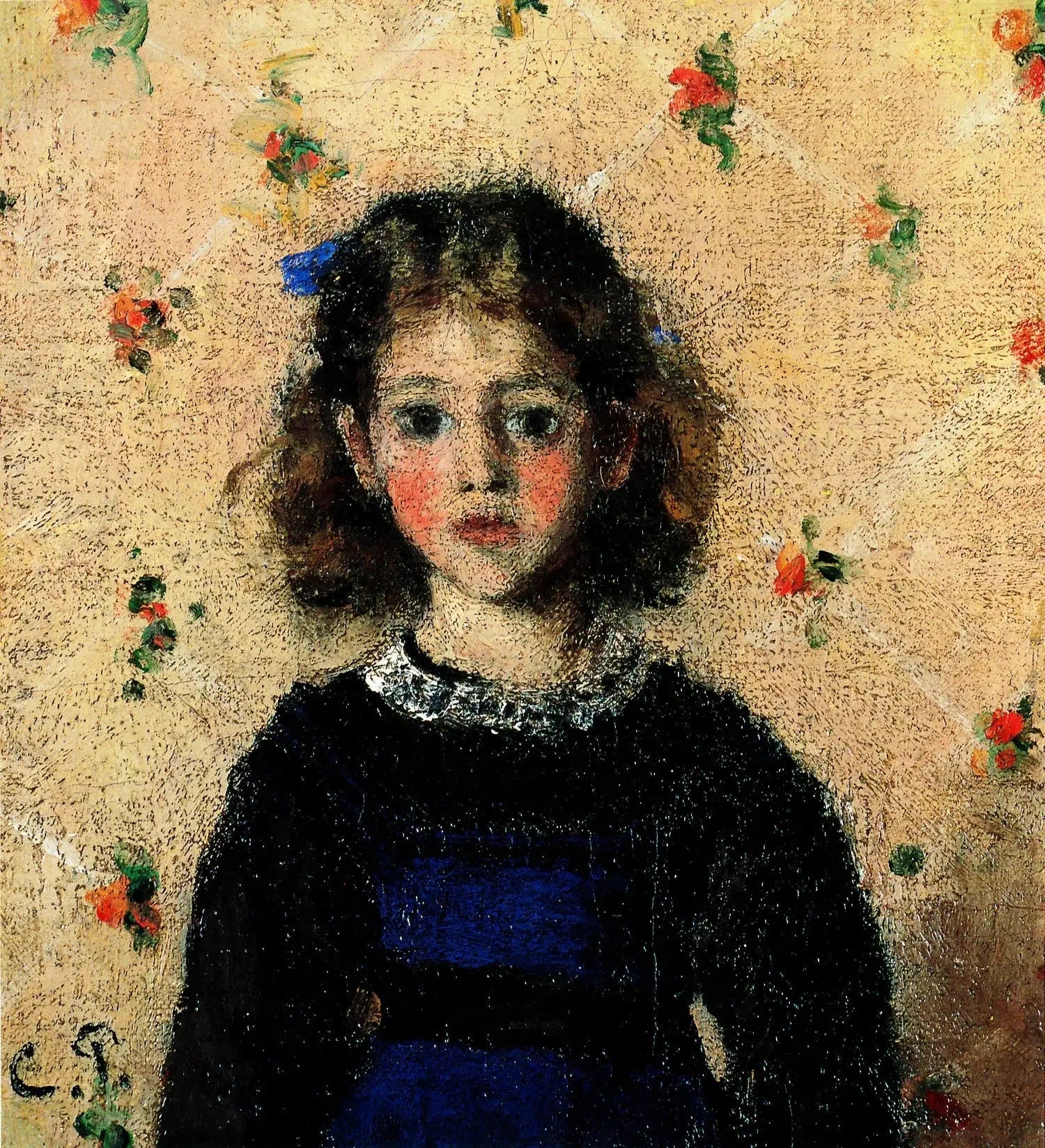 Portrait de Jeanne Pissarro dit Minette - Camille Pissarro image 1 copie peinte à la main à l’huile