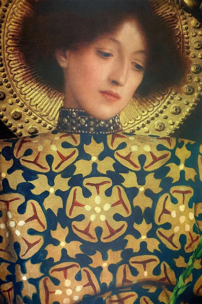 👑 Porträt einer jungen Frau (Detail der Allegorie der Bildhauerei) – Gustav Klimt (1889)
