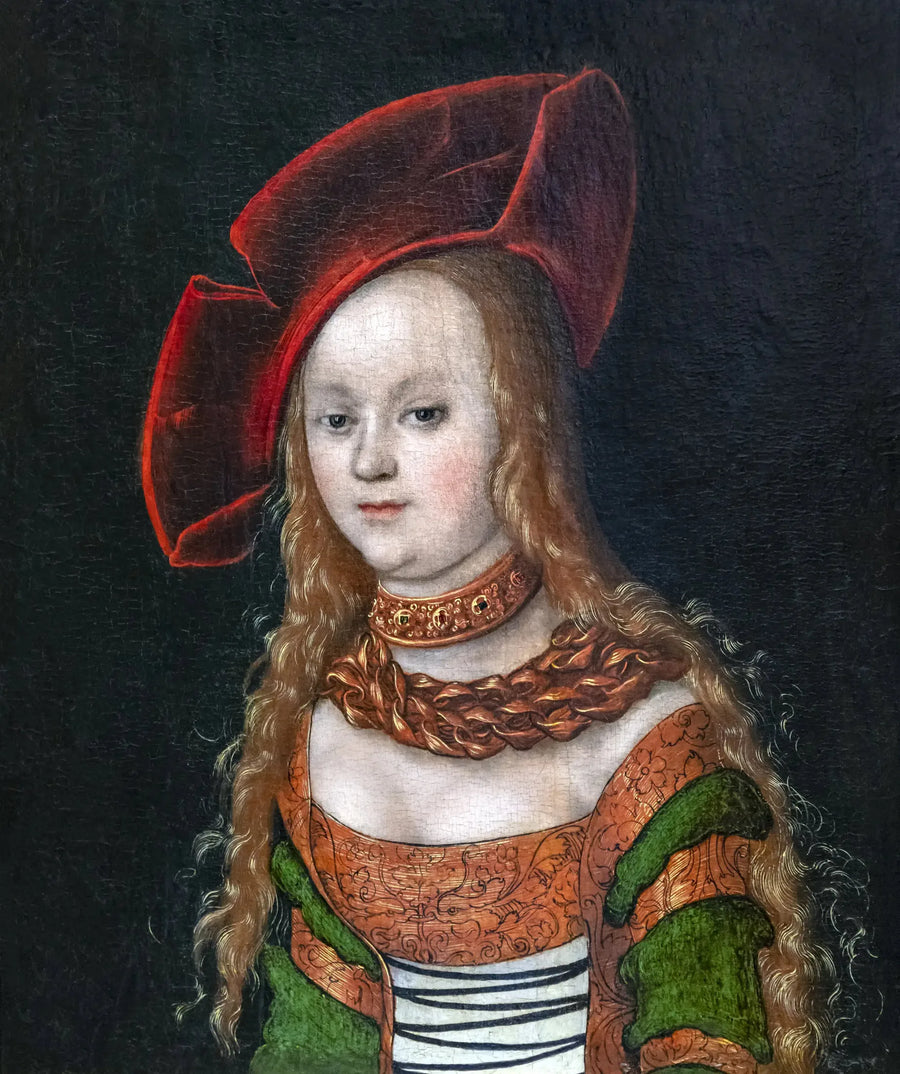 Porträt eines jungen Mädchens im Halbprofil - Lucas Cranach der Ältere