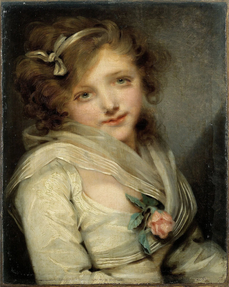 Porträt eines jungen Mädchens - Jean-Baptiste Greuze