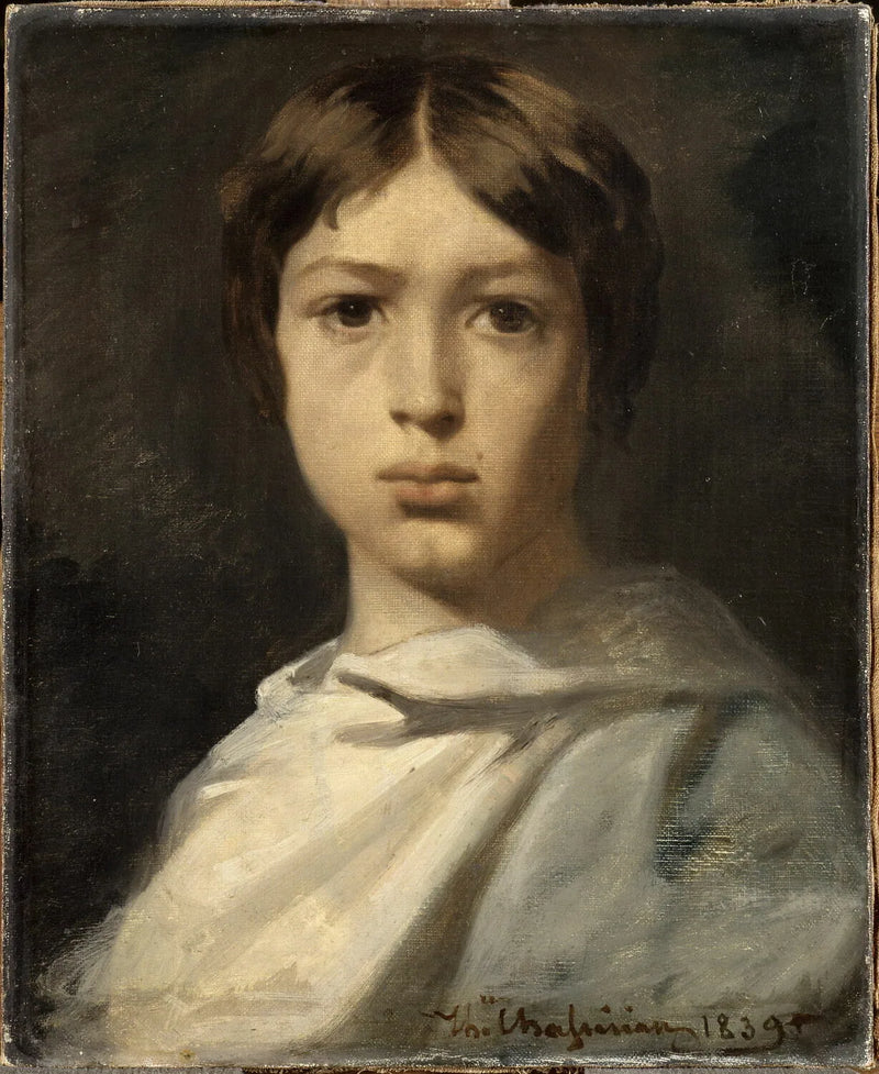 Porträt eines jungen Jungen. Der Farbzerstäuber des Künstlers - Théodore Chassériau