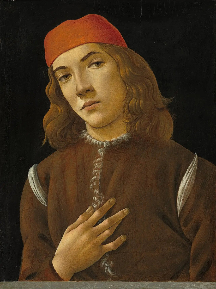 Porträt eines jungen Mannes - Sandro Botticelli