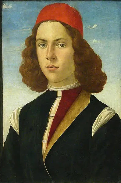 Porträt eines jungen Mannes - Sandro Botticelli