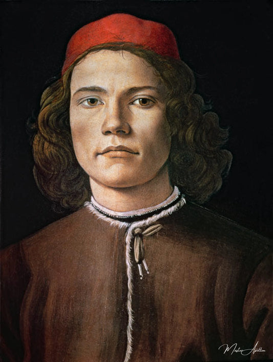 Portrait de jeune homme - Sandro Botticelli - Reproductions de tableaux et peintures haut de gamme