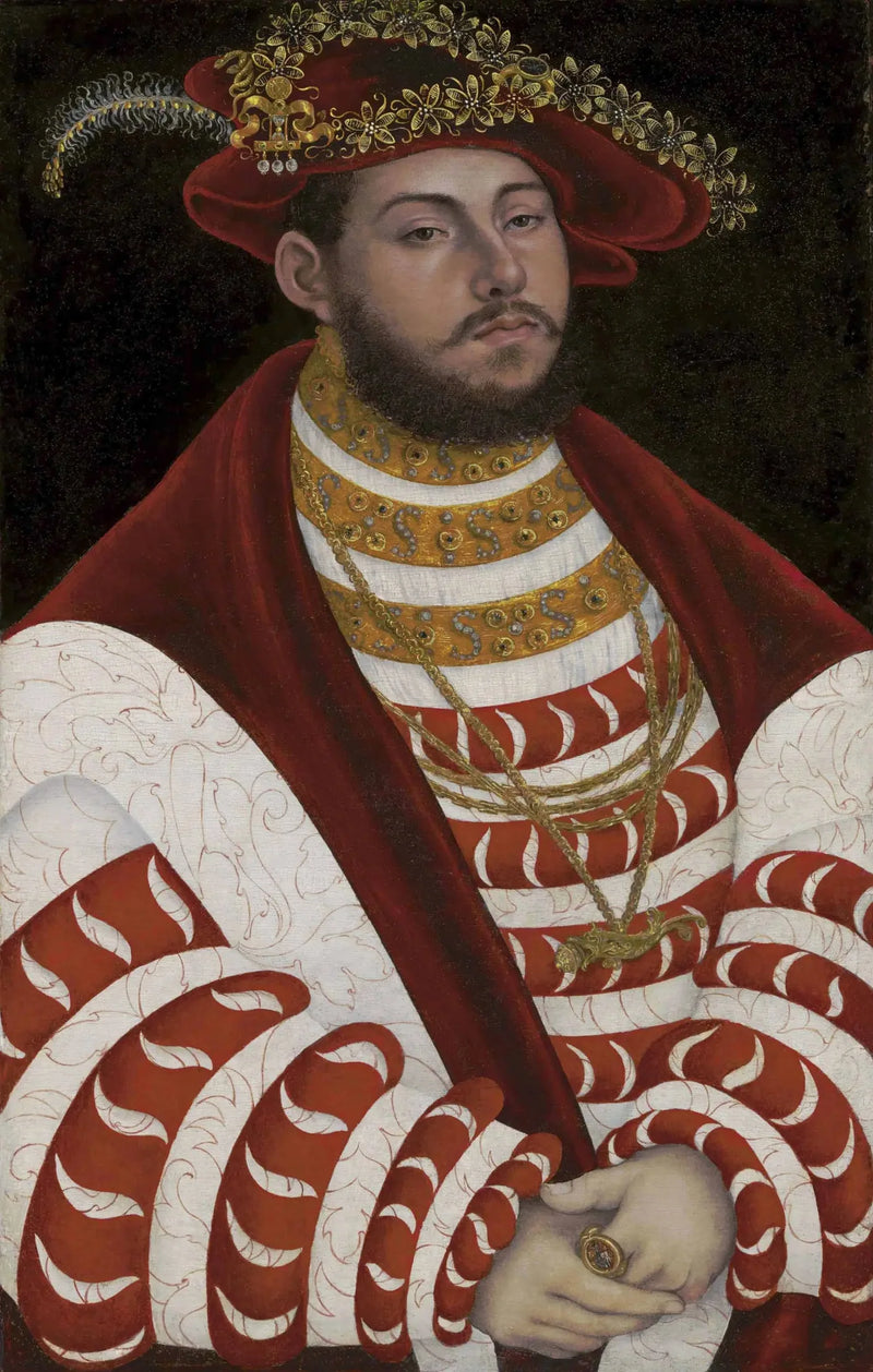Porträt von Johann Friedrich dem Großmütigen als Kurfürst - Lucas Cranach der Ältere