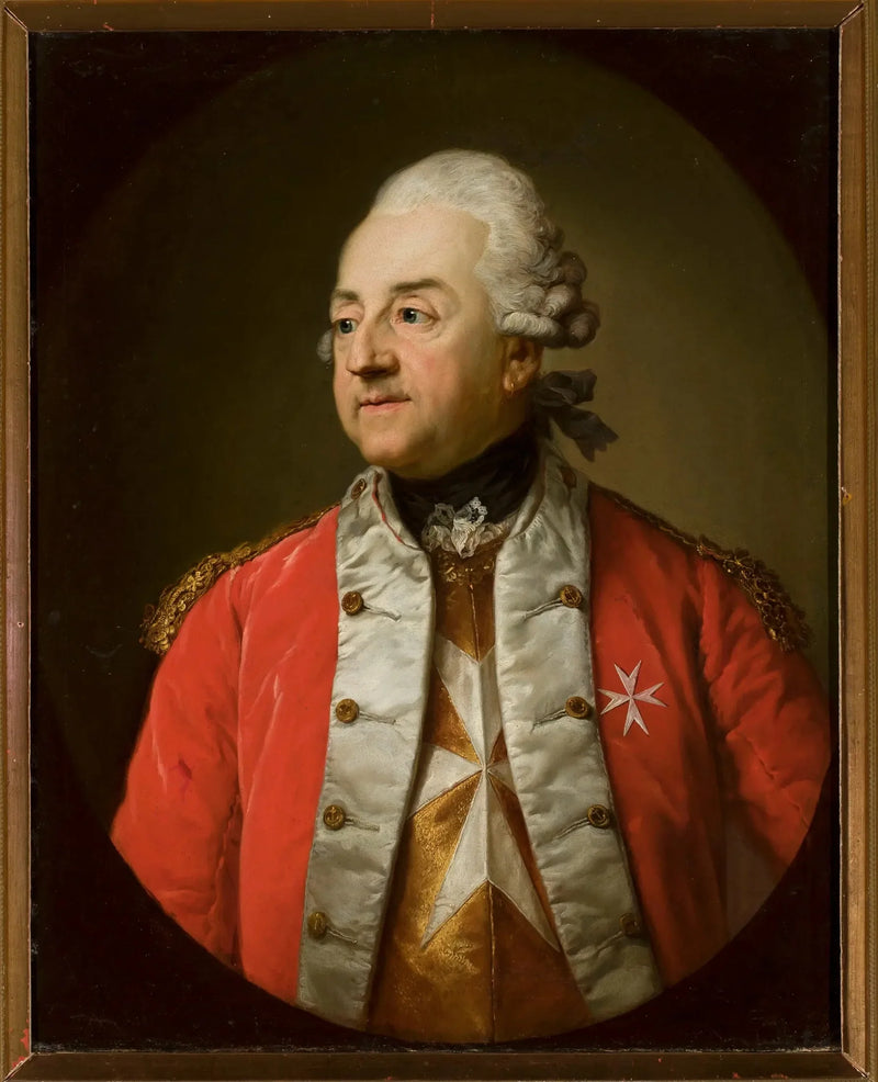 Portrait von Johann Nepomuk von Schaffgotsch in Militäruniform. - Anton Graff