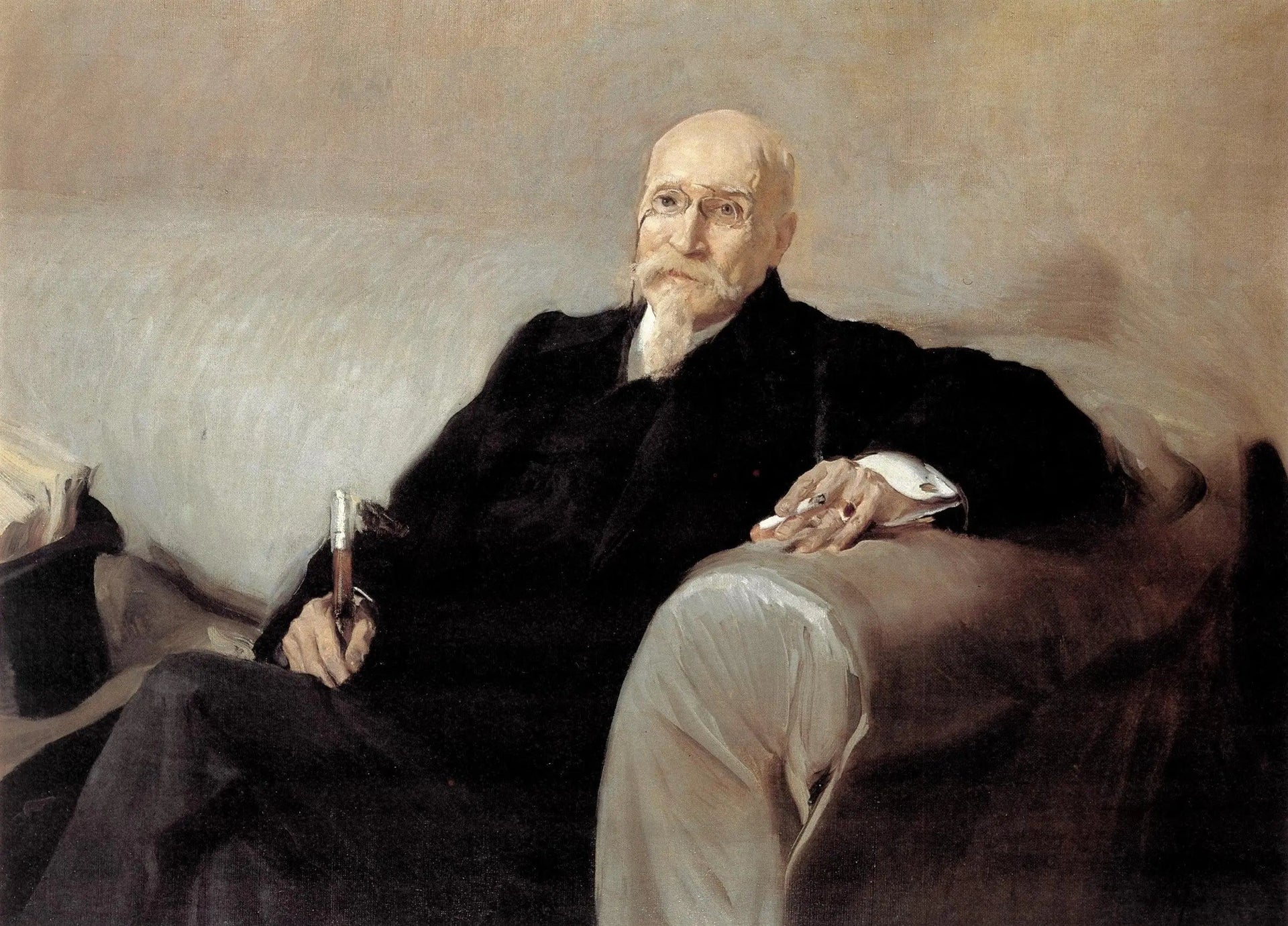 Portrait de José Echegaray - Joaquín Sorolla image 1 copie de tableau peinte à la main