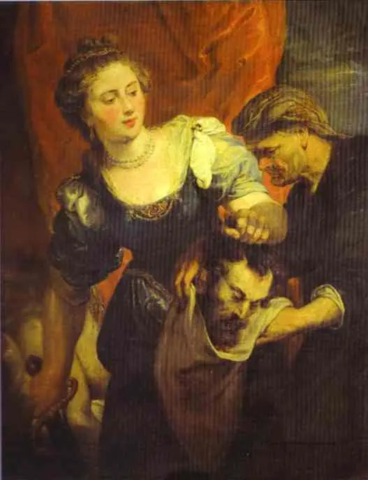 Porträt von Judith mit dem Kopf des Holofernes - Peter Paul Rubens