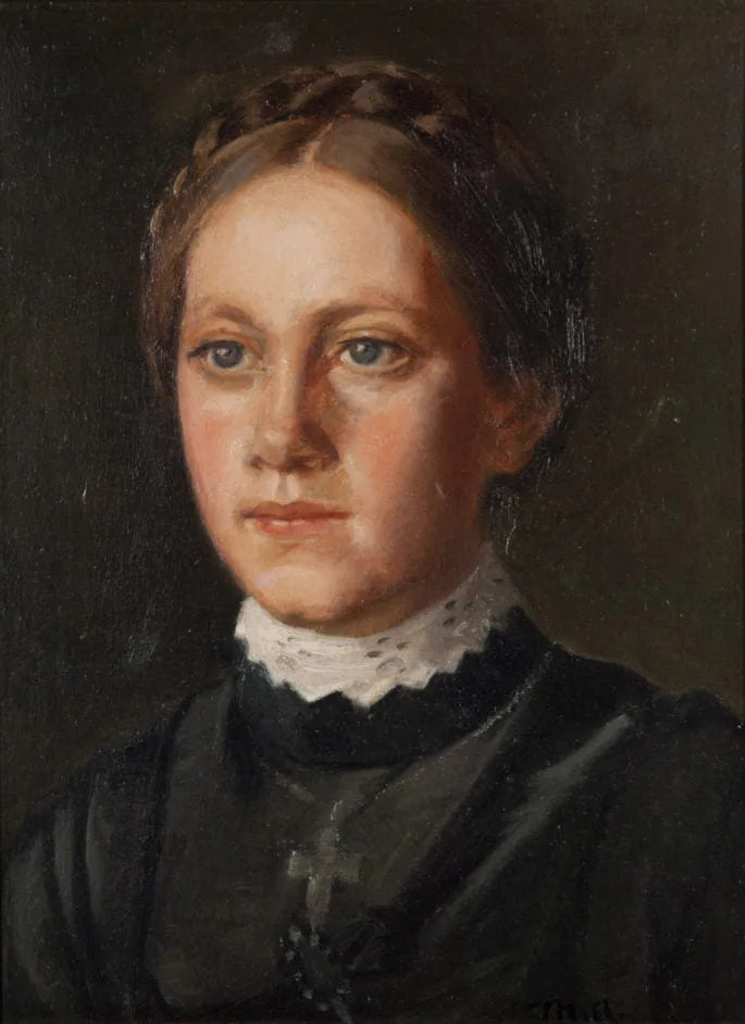 Portrait de Karoline Marie Larsen Løth - Michael Peter Ancher image 1 tableau peint à l’huile sur toile