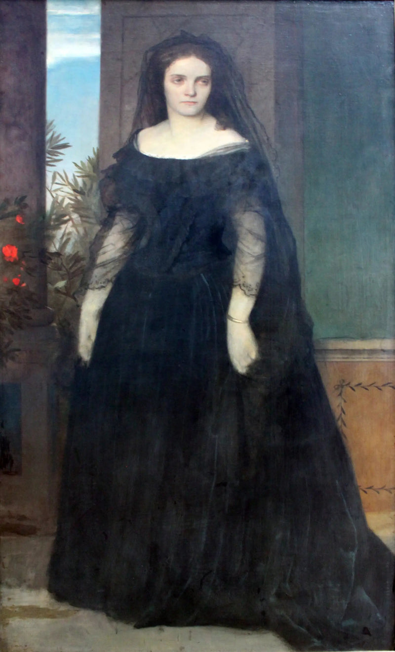 Portrait der Schauspielerin Fanny Janauschek - Arnold Böcklin