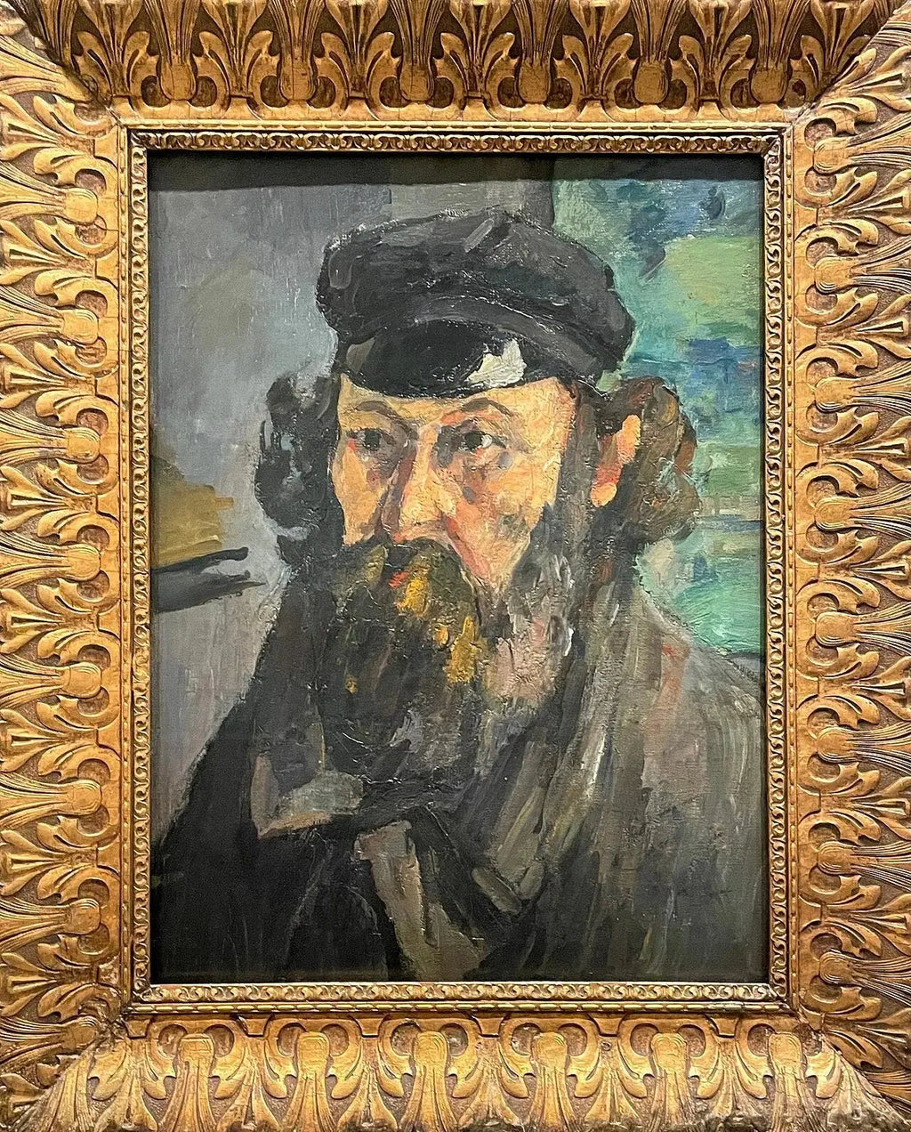 Portrait de l'artiste à la casquette - Paul Cézanne image 2 reproduction de peinture à l’huile