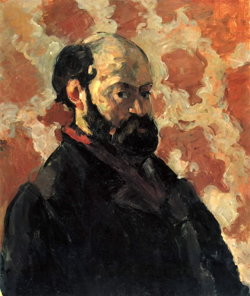 Porträt des Künstlers vor rosa Hintergrund - Paul Cézanne