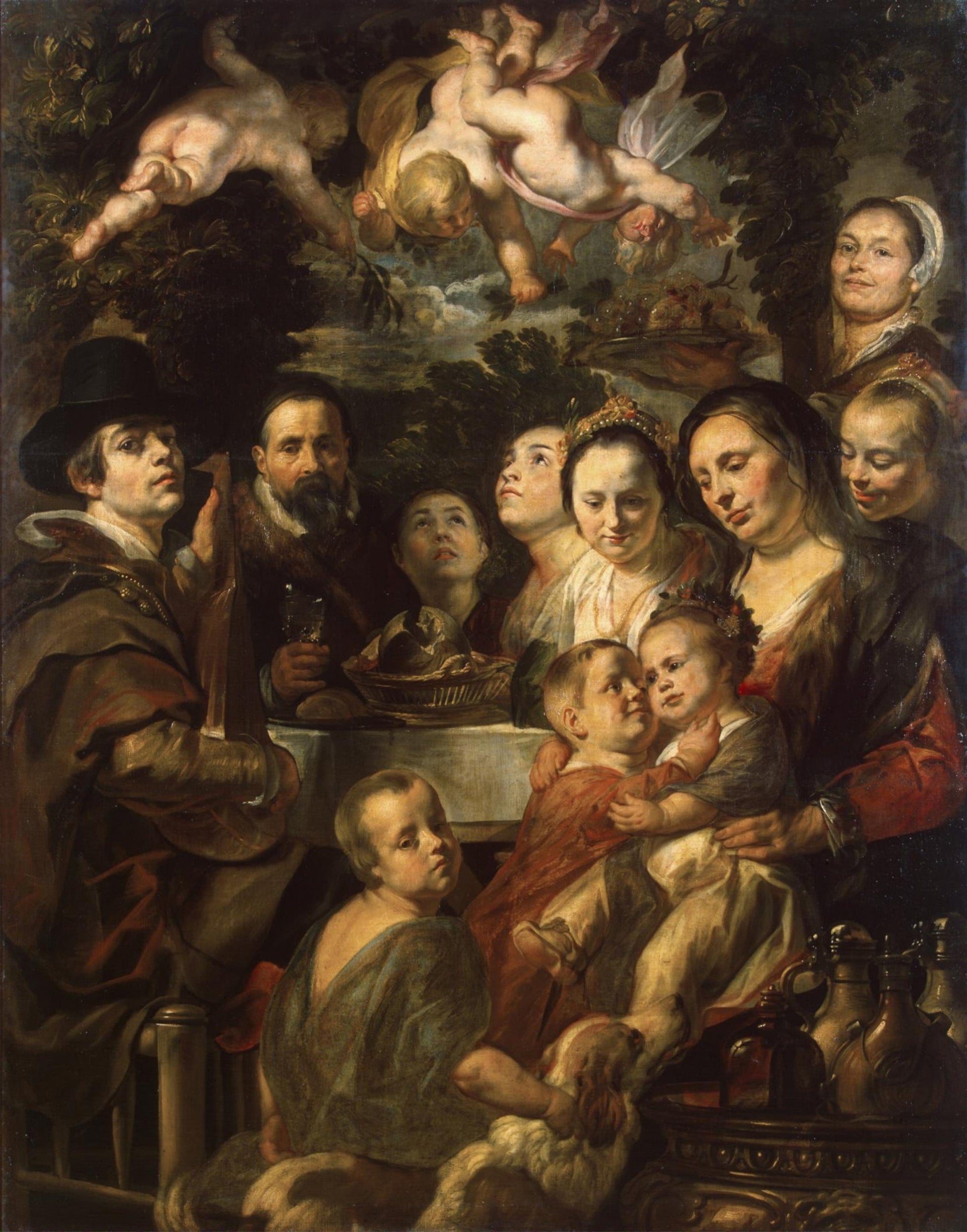 Portrait de l'artiste avec sa famille - Jacob Jordaens image 1 tableau peint à l’huile sur toile