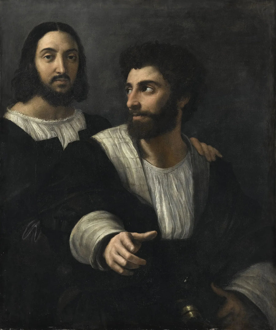 Porträt des Künstlers mit einem Freund - Raphael Sanzio