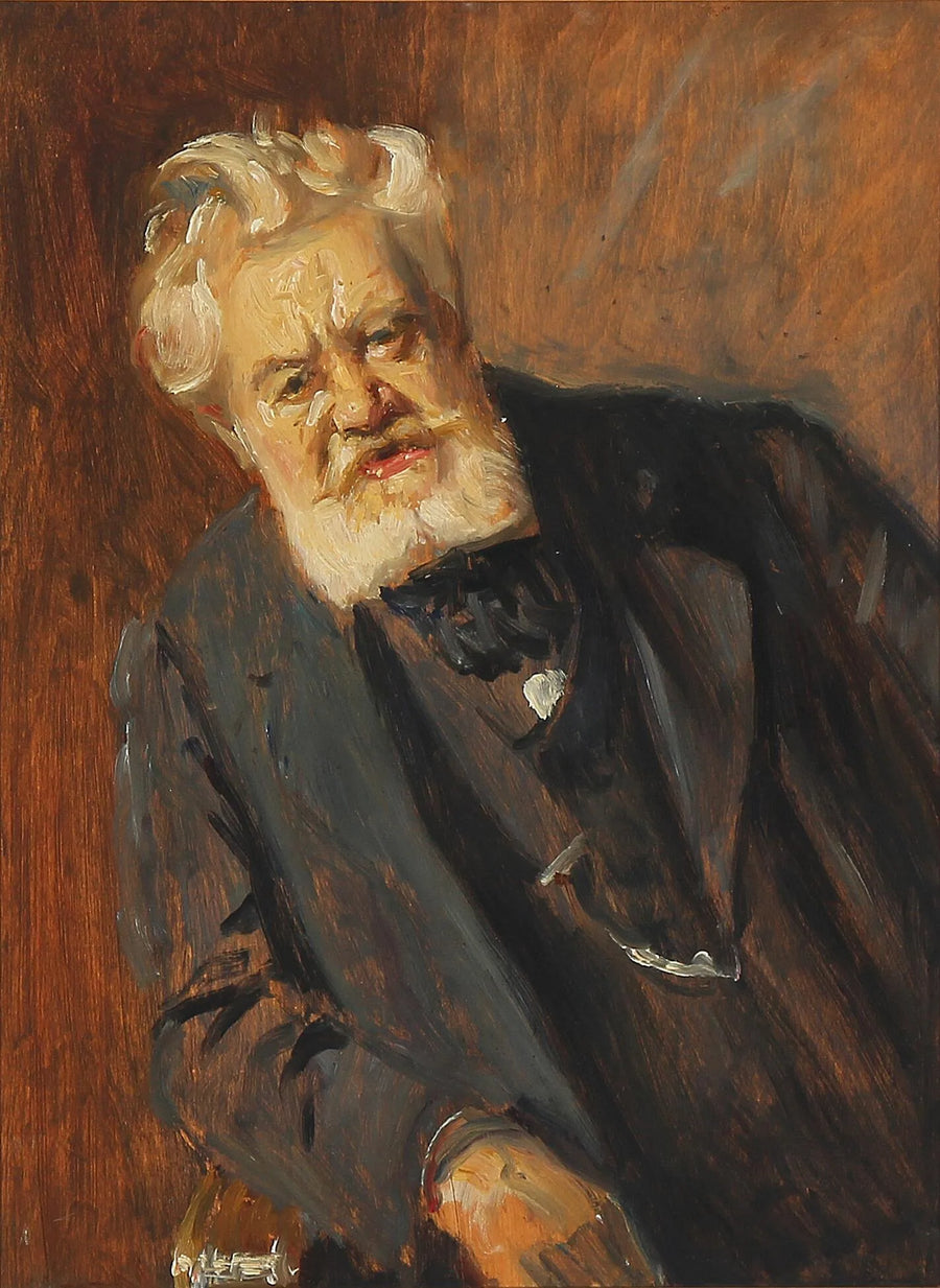 Porträt des dänischen Autors Vilhelm Åstergaard. -Michael Peter Ancher