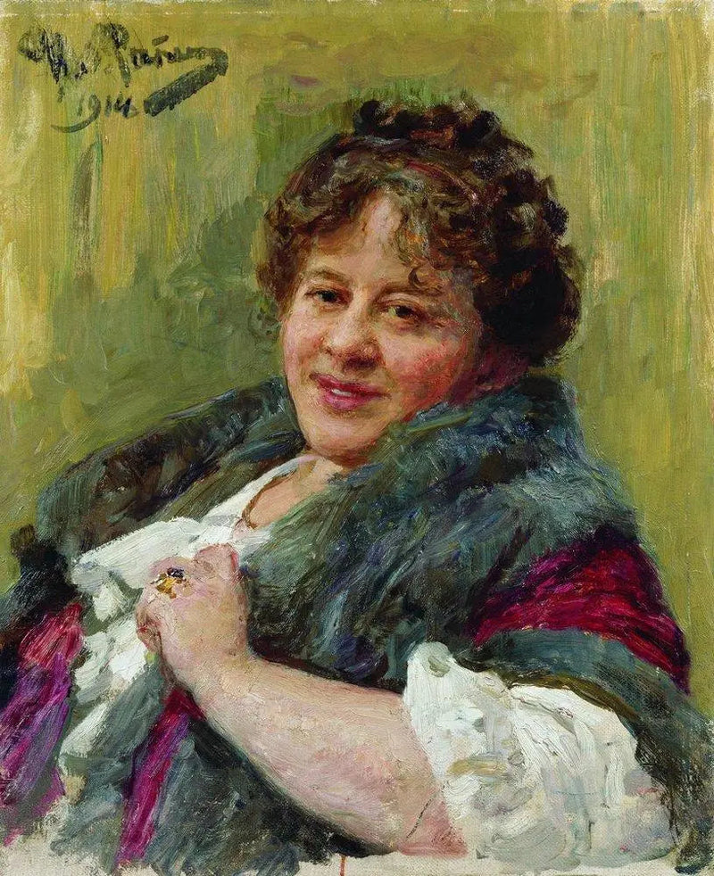 Porträt des Schriftstellers, Dramatikers, Dichters und Übersetzers Tatiana Lvovna Shchepkina-Kupernik - Ilya Repin