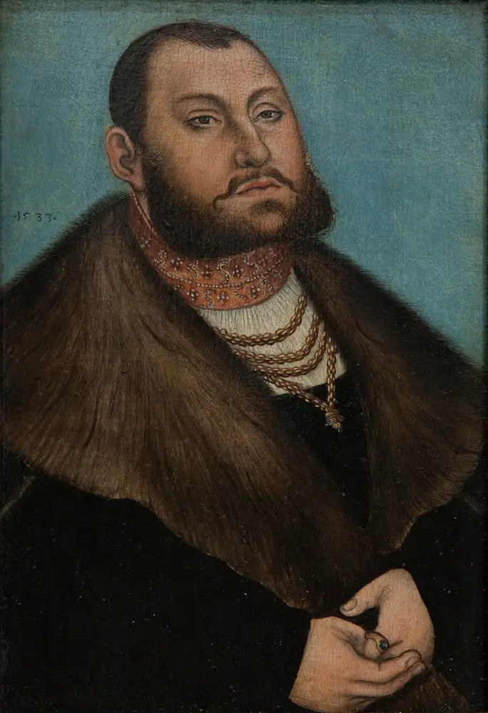 Porträt des Kurfürsten Johann Friedrich des Großmütigen von Sachsen (1503-1554) - Lucas Cranach der Ältere