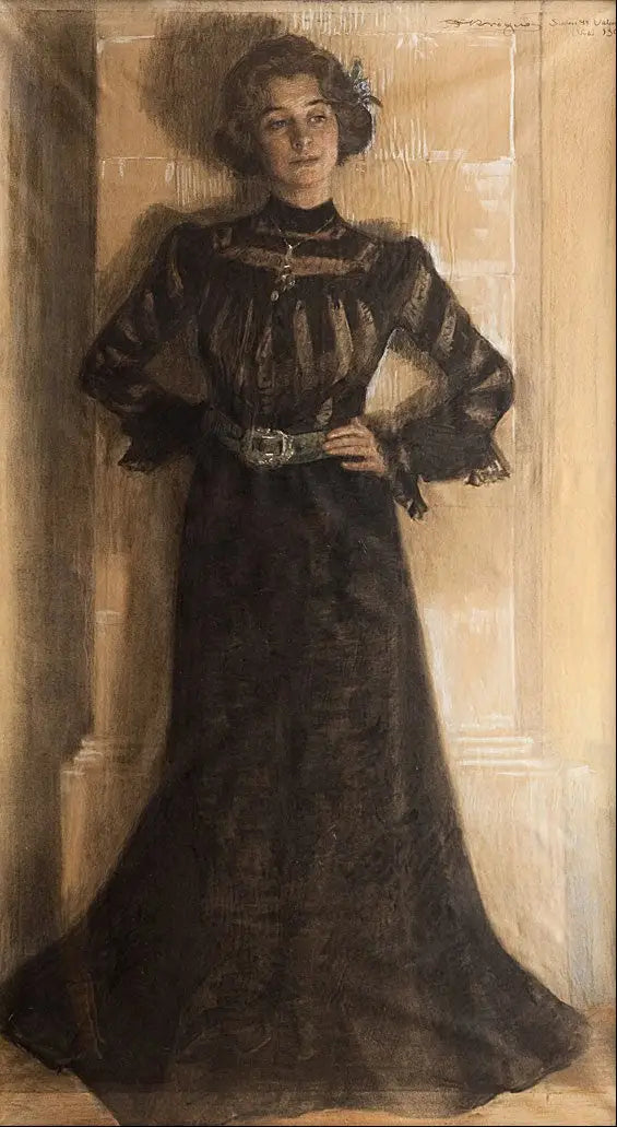 Porträt der Ehefrau des Künstlers: Marie Kröyer - Peder Severin Krøyer