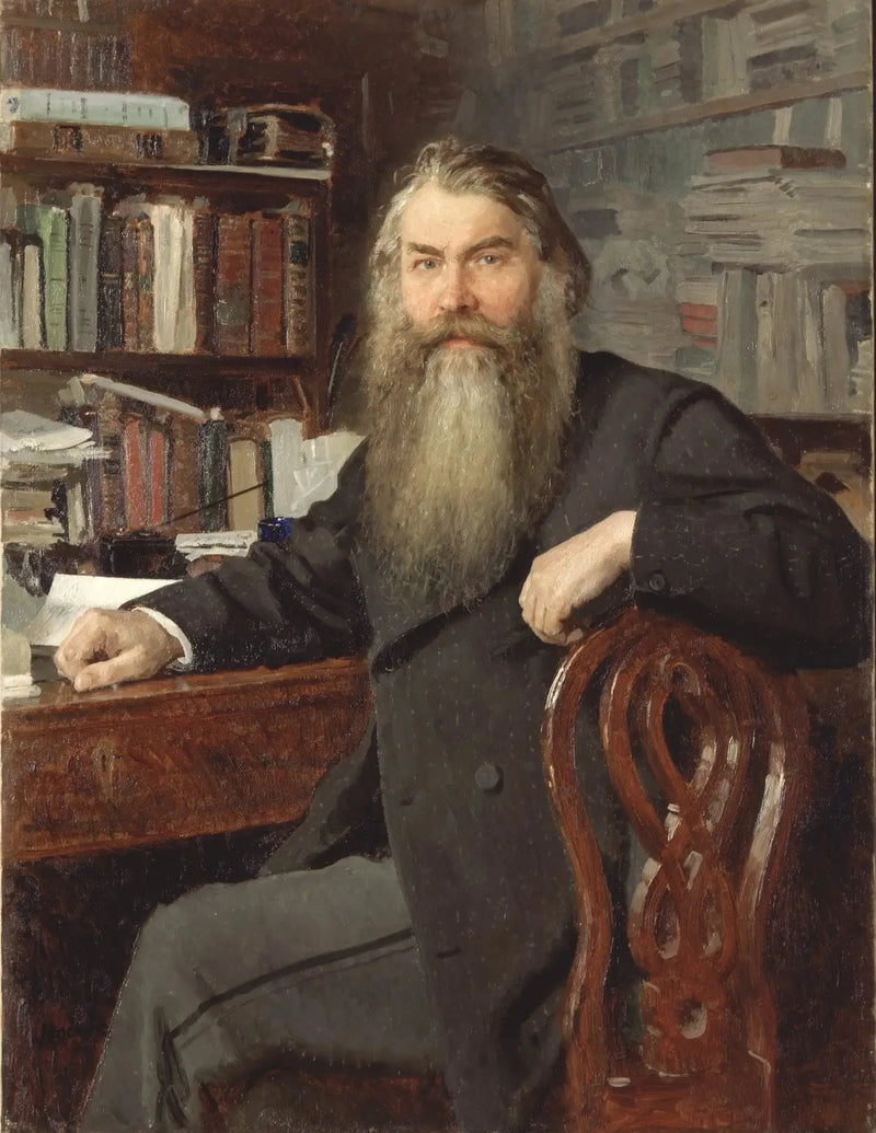Portrait des Historikers und Archäologen Ivan Egorovich Zabelin - Ilya Repin