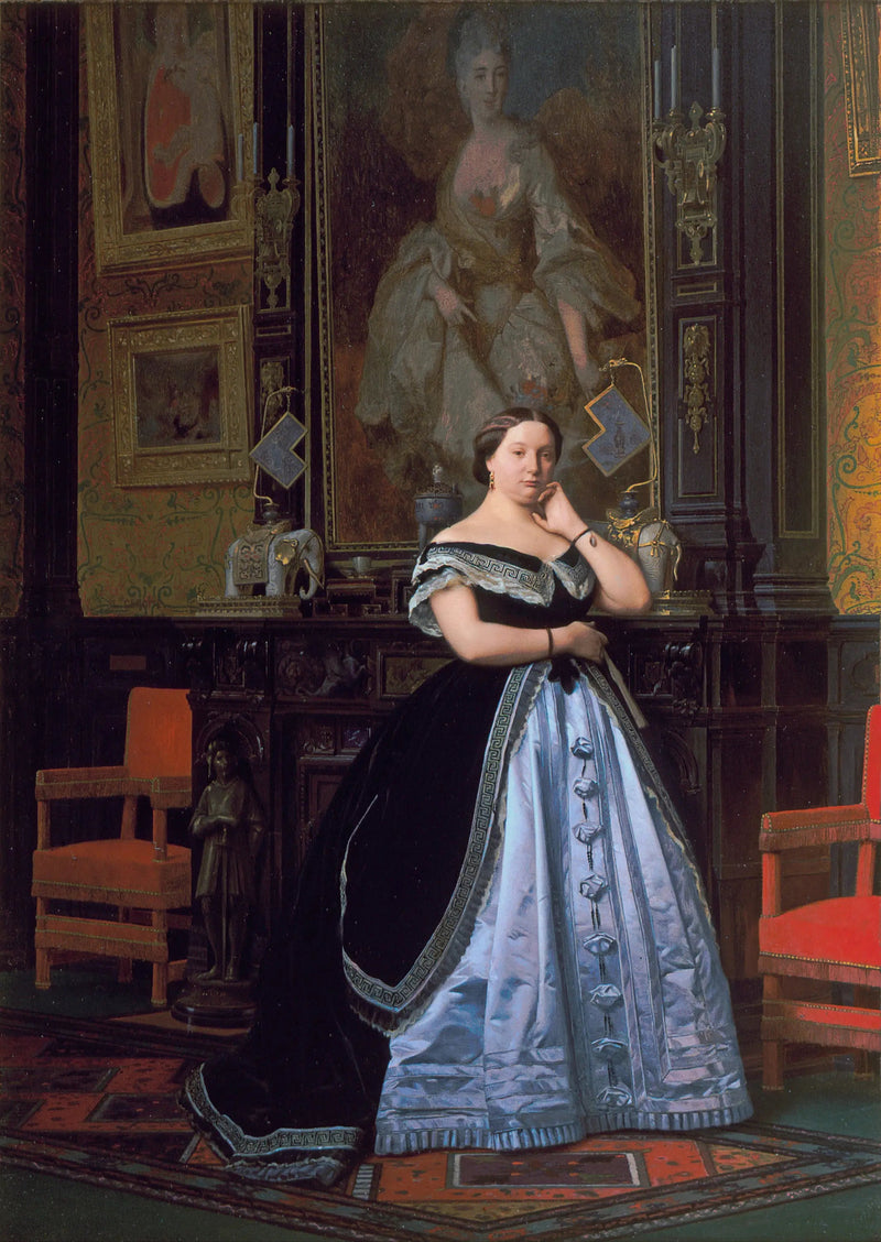 Porträt der Baronin Nathaniel de Rothschild, geboren Charlotte de Rothschild - Jean-Léon Gérôme