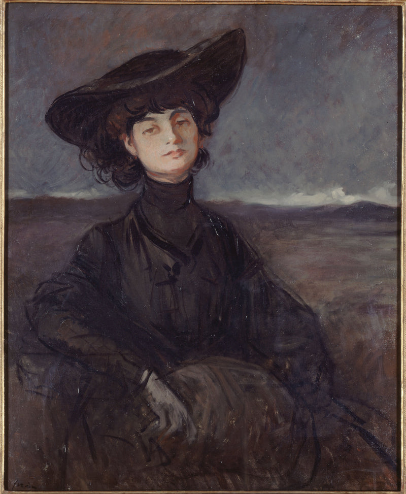 Porträt der Gräfin Anna de Noailles, geborene Brancovan (1876-1933), Dichterin - Jean-Louis Forain