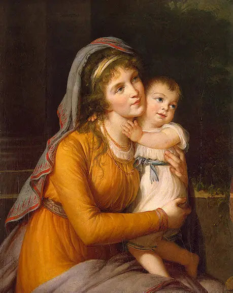 Portrait der Gräfin Anna Stroganova mit ihrem Sohn - Élisabeth Vigeé Le Brun