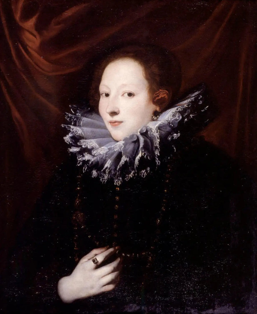 Porträt der Gräfin Antonia Demarini (?-?), Ehefrau von Francesco Lercari, Doge von Genua - Antoine van Dyck