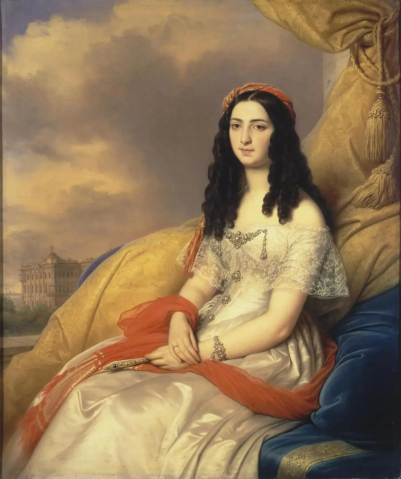 Porträt der Gräfin d'Ash - Charles de Steuben