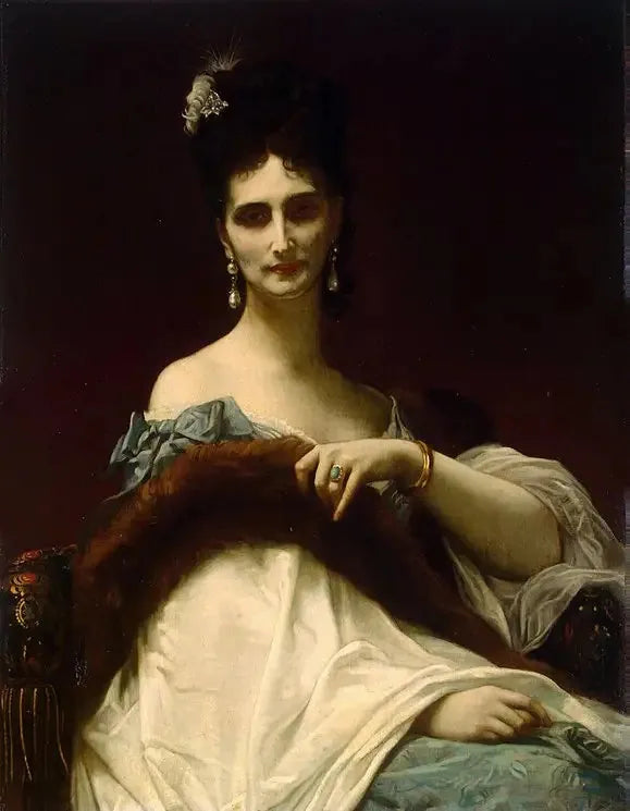 Portrait der Gräfin Koller (geborene Maria Riznich) - Alexandre Cabanel