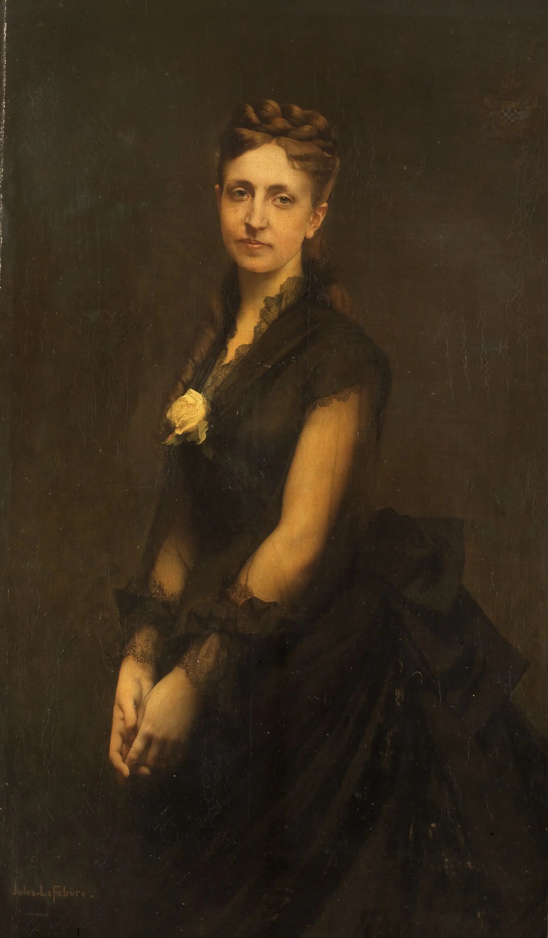 Portrait de la comtesse Oswald de Kerchove de Denterghem - Jules Lefebvre image 1 copie de tableau peinte à la main