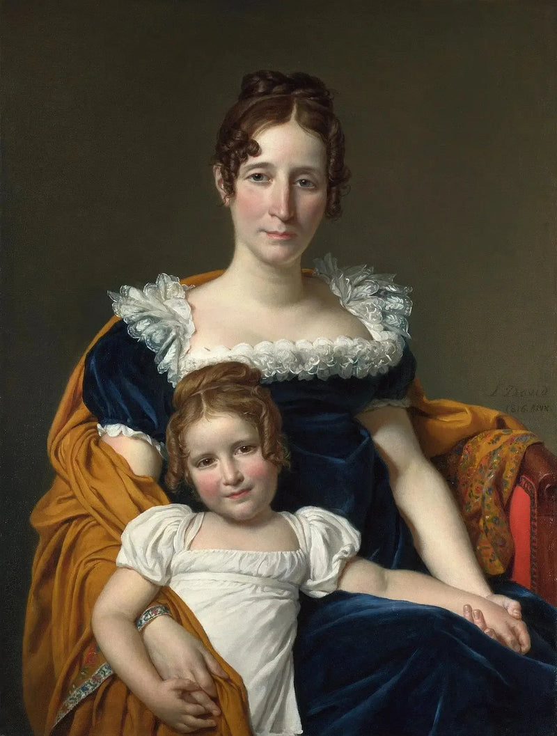 Porträt der Gräfin Vilain XIIII und ihrer Tochter Louise - Jacques-Louis David