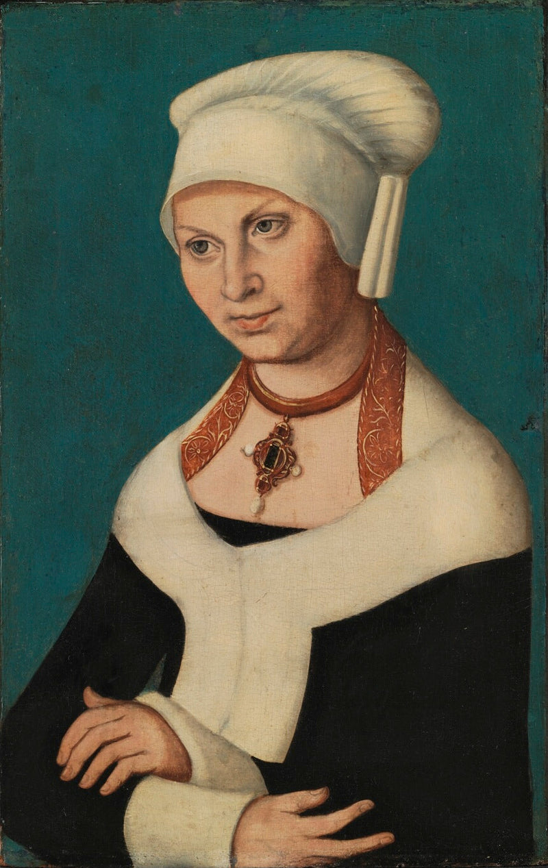 Porträt der Herzogin Barbara von Sachsen, 1478-1534 (Ehefrau von Georg dem Bärtigen) - Lucas Cranach der Ältere