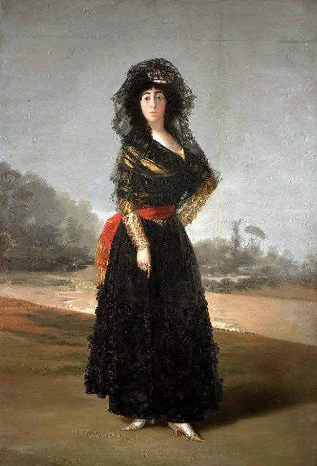 Porträt der Herzogin von Alba in Trauer - Francisco de Goya