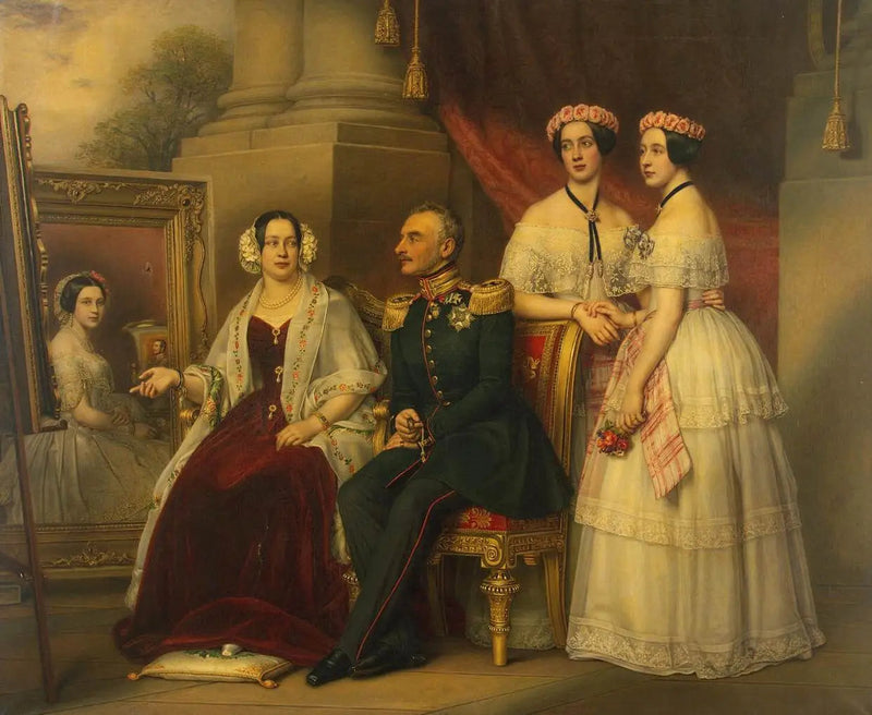 Porträt der Familie des Herzogs von Sachsen-Altenburg Joseph - Joseph Karl Stieler