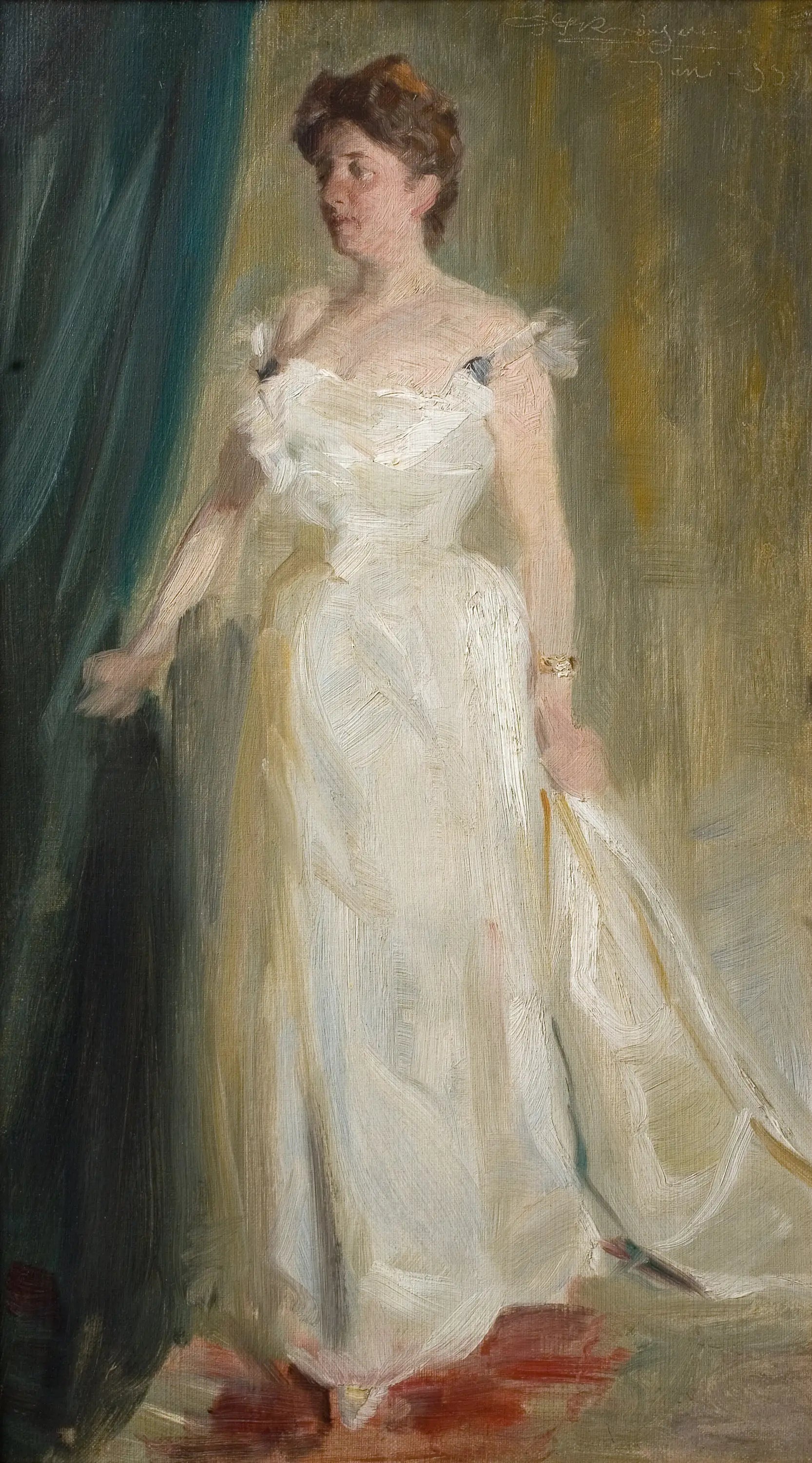 Portrait de la lensgrevinde Lillie Suzanne Raben-Levetzau - Peder Severin Krøyer image 1 copie peinte à la main à l’huile