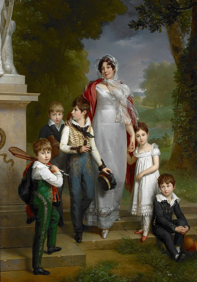 Portrait der Maréchale Lannes und ihrer Kinder - François Gérard