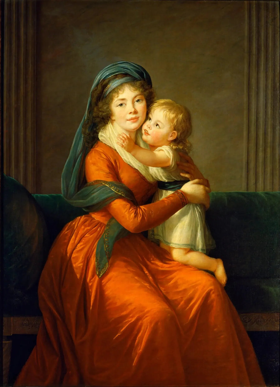 Portrait der Prinzessin Alexandra Golitsyna und ihres Sohnes Piotr - Élisabeth Vigeé Le Brun