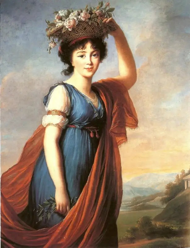 Portrait der Prinzessin Eudocia Ivanovna Galitzine, née Izmailov, en Flore - Elisabeth Vigée Le Brun