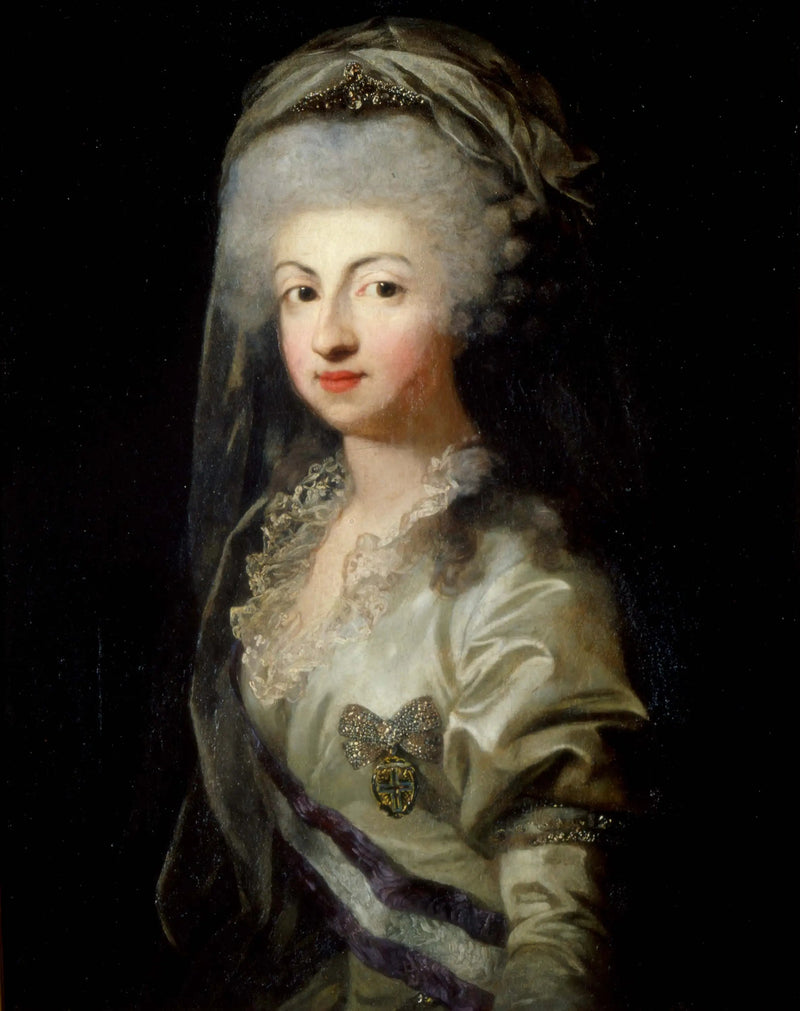 Portrait der Prinzessin Marie-Caroline de Bourbon mit Diadem - Anton Graff