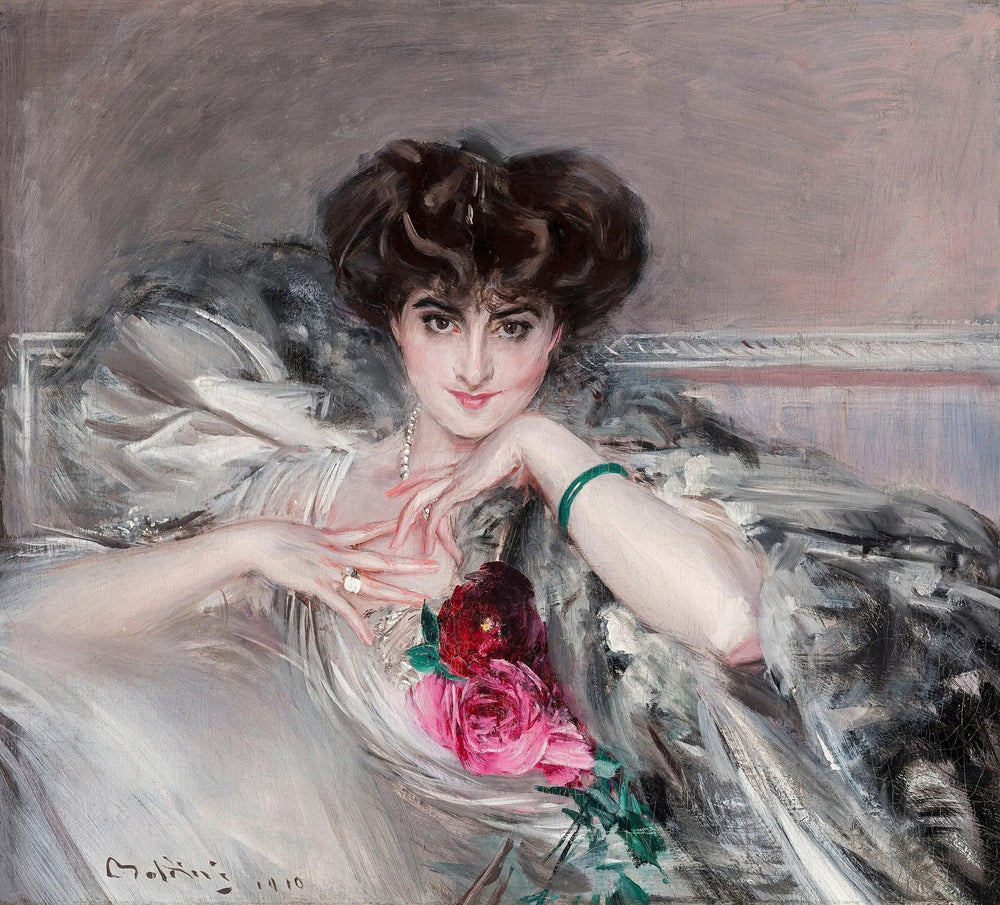 Portrait de la Princesse Marie Radziwiłł - Giovanni Boldini image 1 copie peinte à la main à l’huile