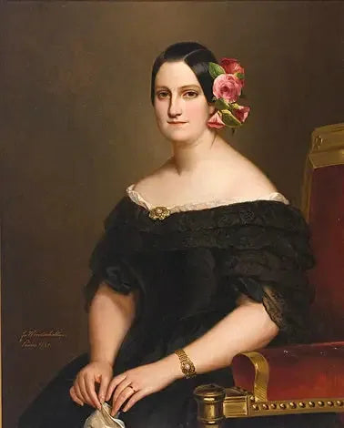 Porträt der Königin Marie-Christine von Spanien (1806-1878) - Franz Xaver Winterhalter