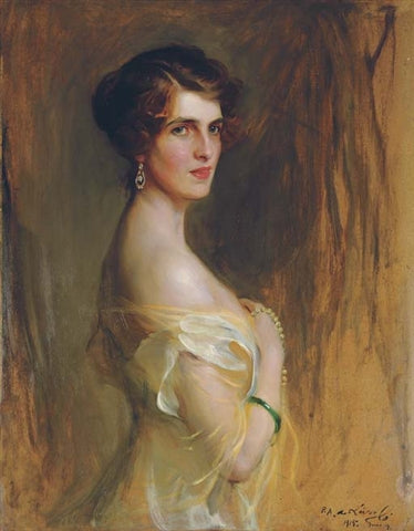 Portrait de la vicomtesse Chaplin (Gwladys Chaplin) - Philip de László image 1 copie peinte à la main à l’huile