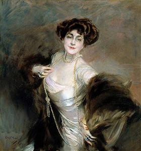 Portrait von Lady Diaz Albertini - Giovanni Boldini