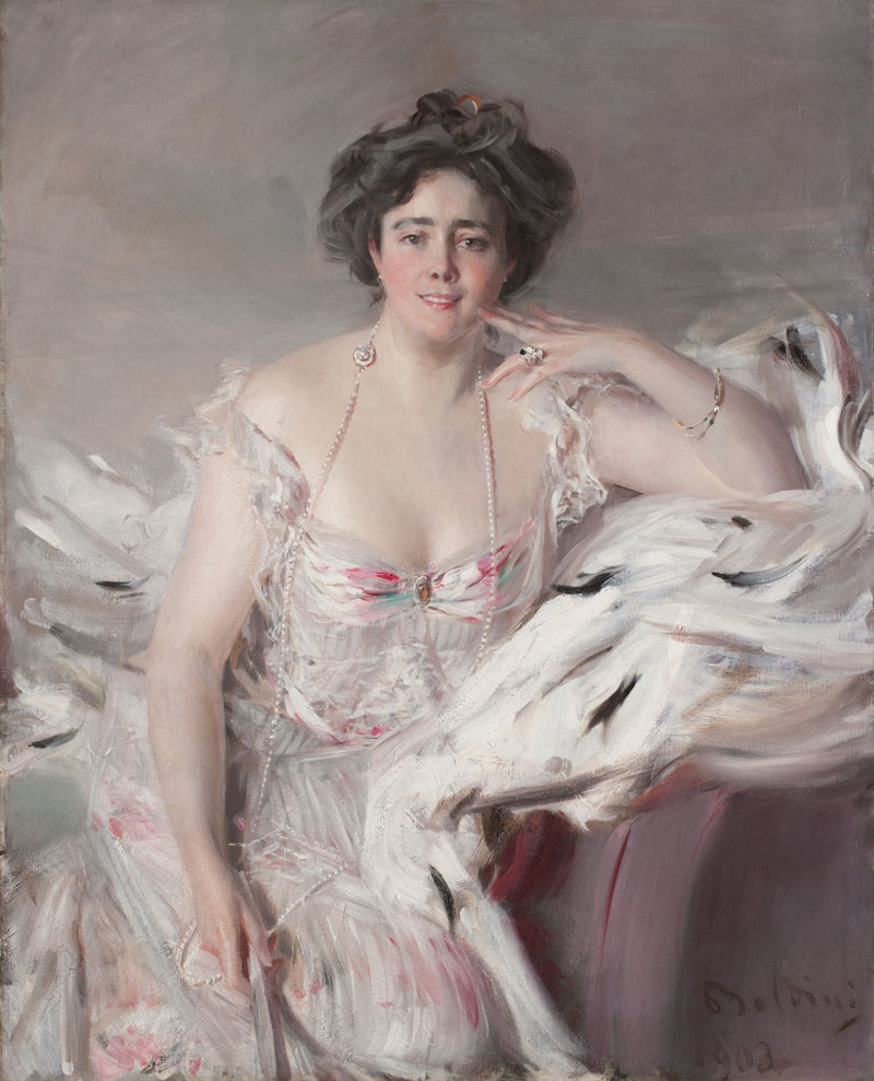 Portrait von Lady Nanne Schrader, geborene Wiborg - Giovanni Boldini