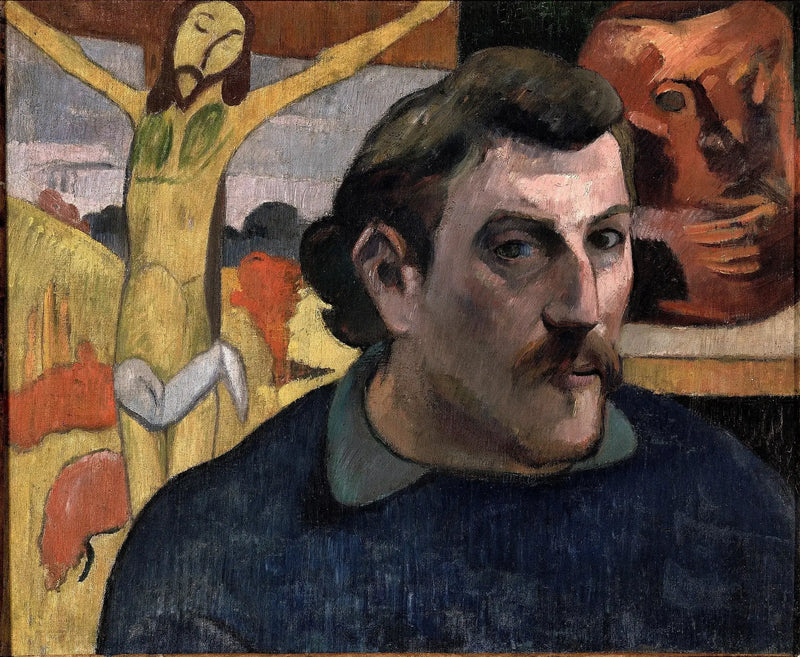 Porträt des Künstlers mit dem gelben Christus - Paul Gauguin