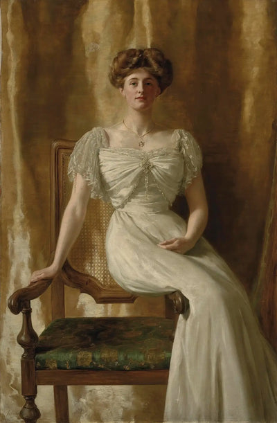 Reproduction du tableau « Portrait de l'hon. Mme Harold Ritchie - John Collier » par Alpha Reproduction en peinture à l’huile