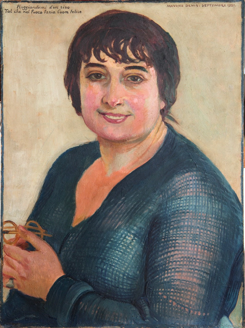 Porträt von Lisbeth in Blau - Maurice Denis