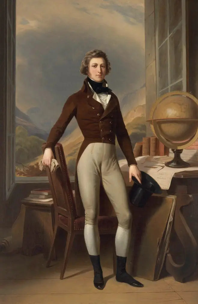Portrait de Louis-Philippe d'Orléans, duc de Chartres, (futur roi Louis-Philippe) à Reichenau - Franz Xaver Winterhalter image 1 tableau peint à l’huile sur toile